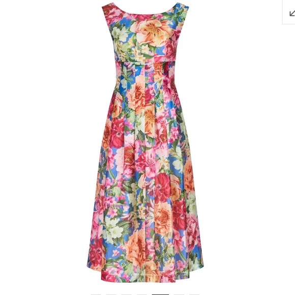 Kay Unger Multicolor Floral A-Line Dress - Picture 2 of 5